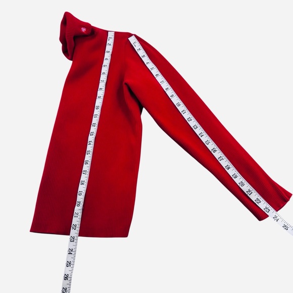 Lauren Ralph Lauren Red Ribbed Turtleneck Sweater Sz. XL RLL - Picture 7 of 8